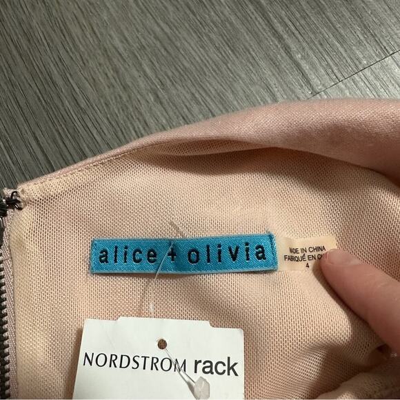 Alice + Olivia Pink Tracey Peplum Sheath Sleeveless Designer Dress Size 4 - Picture 6 of 9
